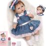 Reborn Dolls Girl 22inch 55cm Realistic Handmade Soft Silicone Lifelike Blue Eyes Newborn Toy Doll That Look Real Reborn Baby Dolls Vinyl Birthday Gift (FREE POSTAGE) Image 2