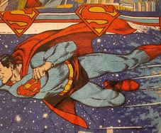 vintage Superman DC bed cover