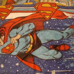 vintage Superman DC bed cover