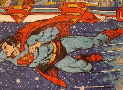 vintage Superman DC bed cover