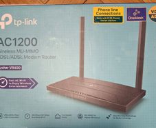 Wi-fi Ptp-link Ac 1200 Wireless Mu-mimo Vdsl/ Adsl Modem Router  New Never Used