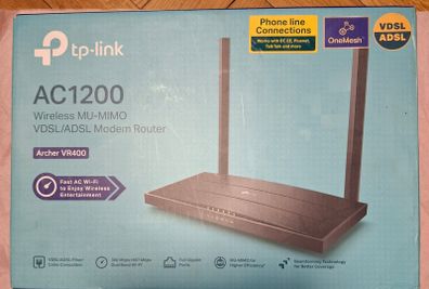 Wi-fi Ptp-link Ac 1200 Wireless Mu-mimo Vdsl/ Adsl Modem Router  New Never Used