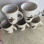 Galway An Spideal pottery mugs set of 5 mugs. Image 3