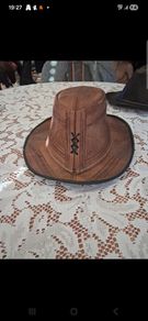 leather fedora hat