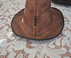 leather fedora hat