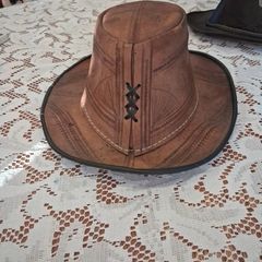 leather fedora hat