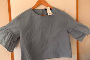 Max Mara top in lovely blue last season