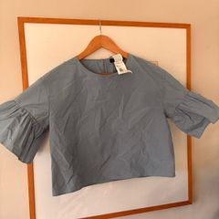Max Mara top in lovely blue last season