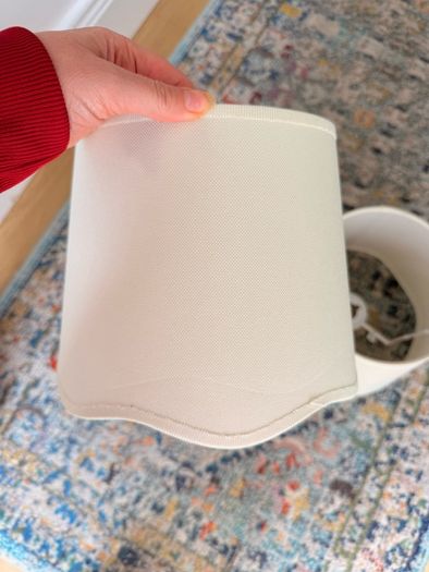 Scallop lampshades x2