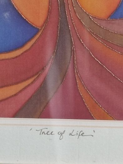 Tree of Life hand painted on Silk