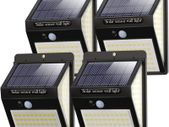 140LED Solar Security Lights Outdoor, Litogo Solar Motion Sensor Lights 270 Wide Angle Waterproof Solar Powered Durable Wall Lights Outside 3 Modes for Garden Fence Door Yard Garage Pathway