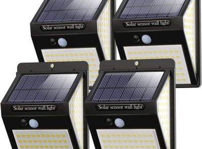 140LED Solar Security Lights Outdoor, Litogo Solar Motion Sensor Lights 270 Wide Angle Waterproof Solar Powered Durable Wall Lights Outside 3 Modes for Garden Fence Door Yard Garage Pathway