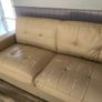 Cream leather couches Image 2