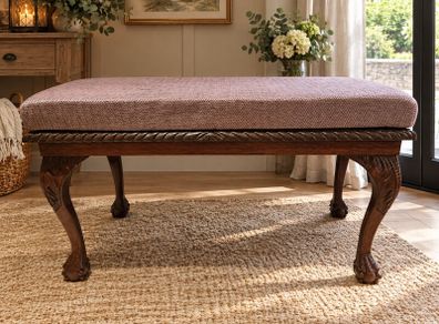 Beautiful Carved Wooden Bench