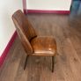 Brown Leather Dining Chairs x 3 Image 2