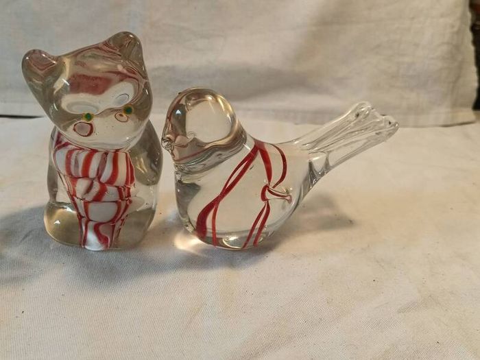 A Pair of Glass Paperweights