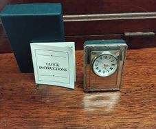 Silver Desktop Clock