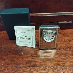 Silver Desktop Clock
