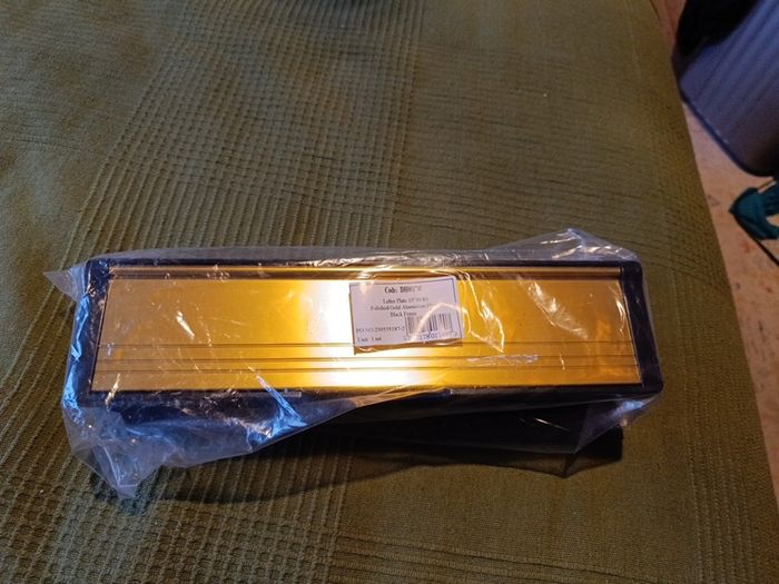 Gold coloured Letterbox