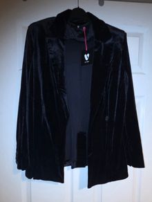 VERY Black Velvet Blazer