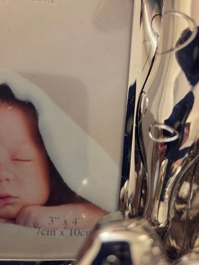Double baby photo frame