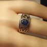 Sterling Silver Natural Sapphire Band Ring Image 6