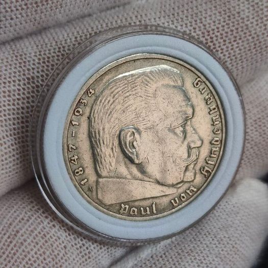 2 Reichsmark 1937 A Berlin WW2 Silver Coin third Reich (Like a mirror)