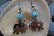Handmade earrings, Elephant earrings, Gemstone earrings, Jewellery, Gift