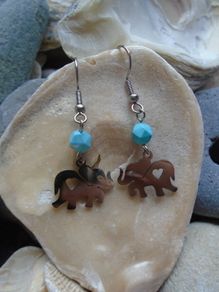 Handmade earrings, Elephant earrings, Gemstone earrings, Jewellery, Gift