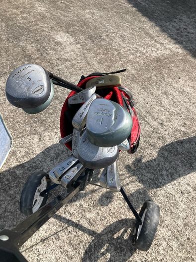 wilson bag and various clubs
