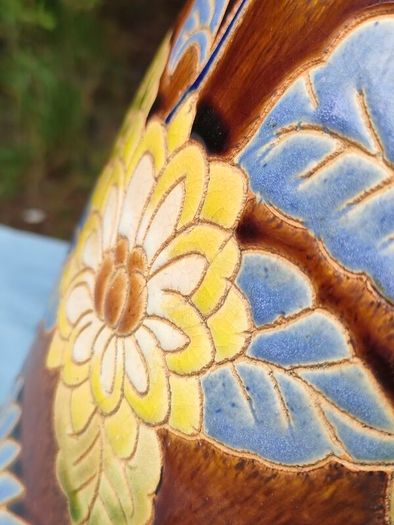52cms Vintage Lotus Flower floor vase