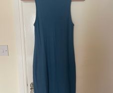 Zara Body-Con Ribbed Blue Dress
