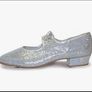 Roch Valley Low Heel kids silver Hologram Tap Shoes UK 9 EUC Image 4