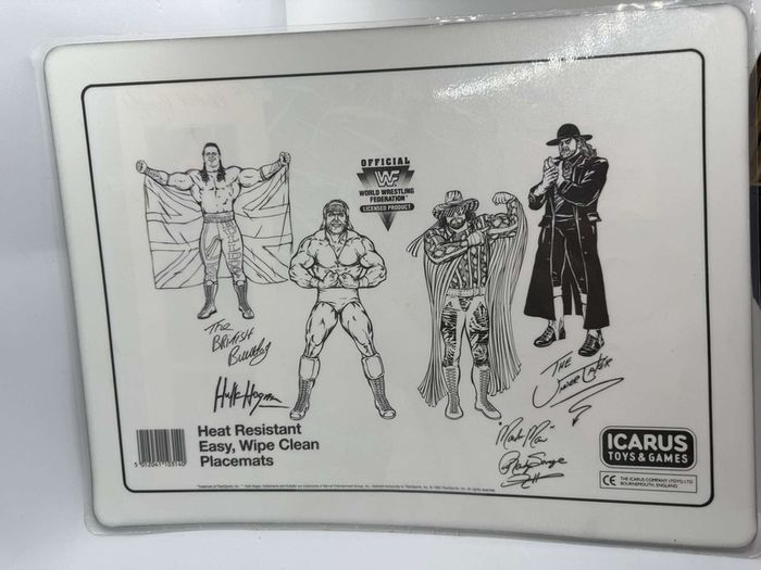 wwe The British Bulldog placemat laminated