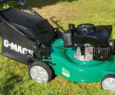 lawnmower petrol with grassbox