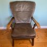 Classic Vintage Upholstered Armchair with Solid Wood Frame | Excellent Condition Image 2