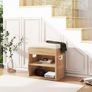 Small Shoe Storage Bench with Cushion & Drawer Image 6