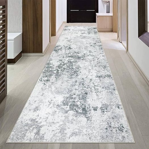 MULTIPLE SIZES AVAILABLE | Abstract Runner Rug for Hallways 65x240cm Extra Long Modern Rug Runners Faux Wool Bedroom Rug Floor Carpet Runner Non Shedding Throw Rugs for Bedroom