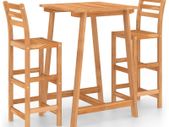 3 Piece Outdoor Bar Set Solid Acacia Wood