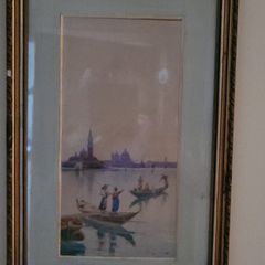 Original - Umberto Ongania watercolur - Venice