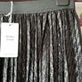 skirt black sparkle pleated skirt elastic waistband size m/l Image 8