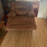 Brown Recliner Sofa and Matching Recliner Chair Image 2