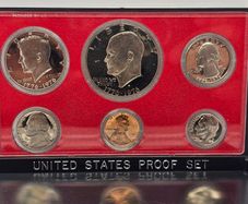 USA United States 1976 S Bicentennial Proof Coin Set Eisenhower Dollar to Penny in Original Holder with COA