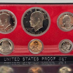 USA United States 1976 S Bicentennial Proof Coin Set Eisenhower Dollar to Penny in Original Holder with COA