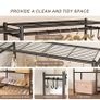 Clothes Rail with Shelves Metal Wardrobes for Bedroom Clothing Rack Open Wardrobe, With 4 Tiers Shelves, Portable & Free Standing, Clothes Rails for Bedroom Image 6