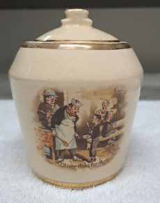 Arthur Wood jam pot 1950s Dickens