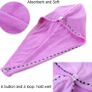 3 Pack Microfiber Hair Towel Wrap Super Absorbent Twist Turban Dry Hair Caps with Buttons Bath Loop Fasten Salon Dry Hair Hat Pink Blue Purple Image 2