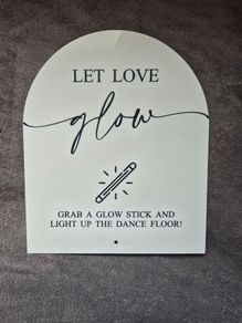 Wedding Glowstick signage