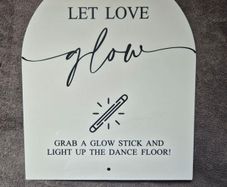 Wedding Glowstick signage