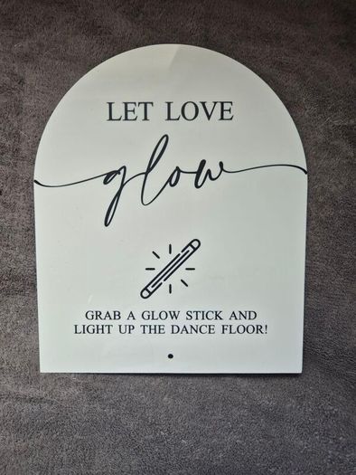 Wedding Glowstick signage